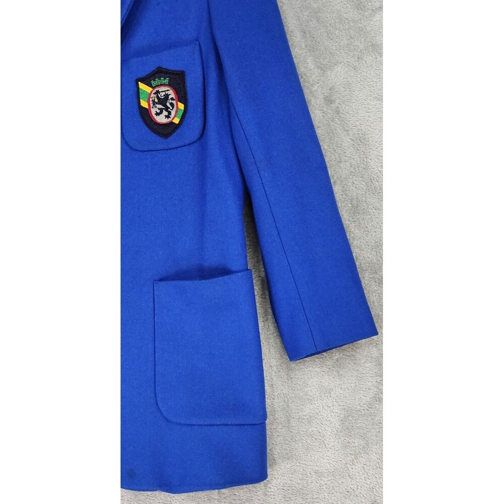 Tommy Hilfiger Blazer Womens Small Blue Wool Blend Vintage Preppy Sports Coat - Picture 9 of 13